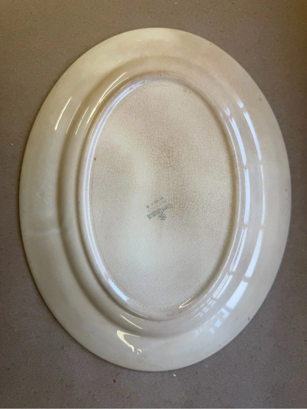 Vintage Homer Laughlin Oval Ceramic Serving Platter